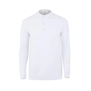 polo UNISEX de manga larga blanco
