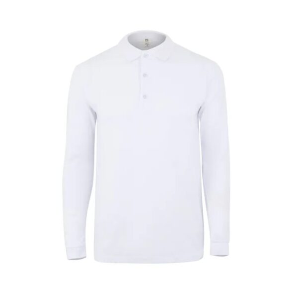 polo UNISEX de manga larga blanco